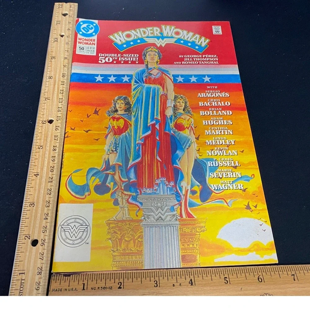 Wonder Woman 50 Double Size Comic Book George Perez Art DC Comics 1991